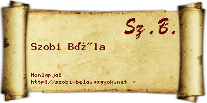 Szobi Béla névjegykártya