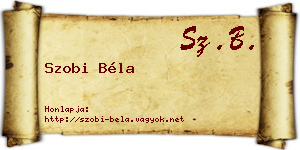 Szobi Béla névjegykártya
